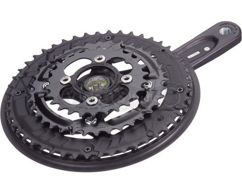 Шатуни Shimano FC-T4010 Alivio, Octalink 175 мм, 44x32x22, чорні із захистом