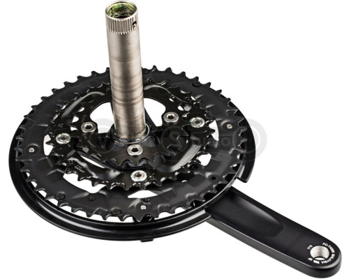 Шатуны Shimano FC-T4060 Alivio, Octalink 175 мм, 44x32x22, черные с защитой