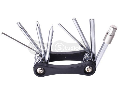 Мультитул Kenli KL-9833C, 9 інструментів, 2.5/3/4/5/6/8 мм, +/-/T25