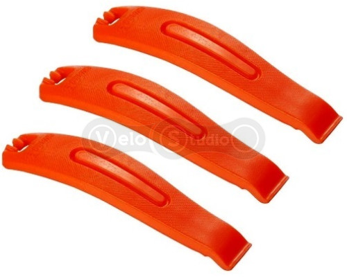 Бортовочные лопатки Kenli KL-9720W, нейлоновые, комплект 3 штуки, с зацепами за спицы, оранжевые