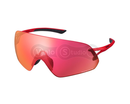 Вело окуляри Shimano Aerolite P Ridescape ROAD, червоний металік