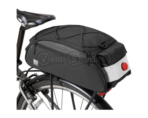 Велосипедна сумка на багажник Sahoo 142003 10 літрів з мигалкою