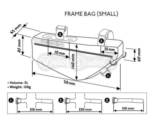 Велосипедна сумка PRO Gravel 3 літра