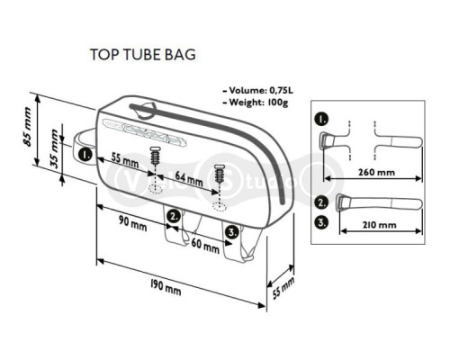 Велосипедна сумка PRO Gravel 0,75 літра