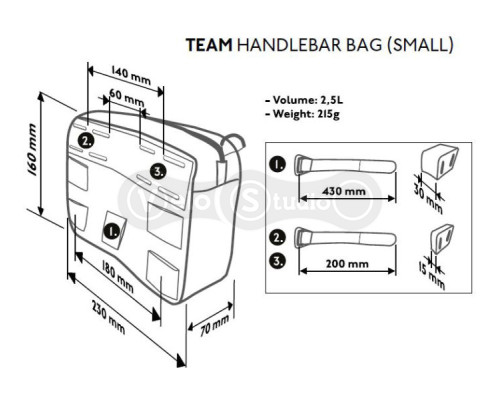Велосипедна сумка на кермо PRO Gravel 2,5 літра