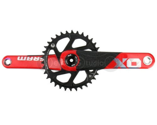 Шатуни Sram X01 All Downhill DUB83 165 мм 34T Red