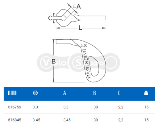 Ключ Unior Tools для спиць 3.3 мм