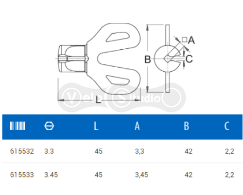 Ключ Unior Tools Pro для спиць 3.3 мм