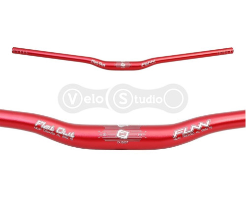 Руль FUNN Flat Out 31,8 ширина 750 мм подъём 15 мм красный