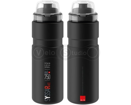 Термофляга ELITE SYSSA RACE 750мл, черная, нержавейка