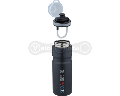 Термофляга ELITE SYSSA RACE 750мл, черная, нержавейка