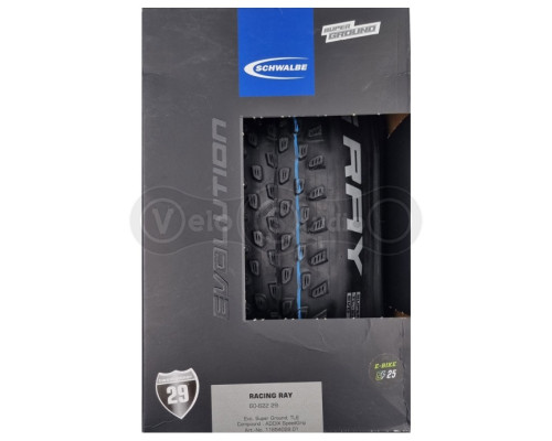 Покрышка 29x2.25 (57-622) Schwalbe RACING RAY Evo, Super Ground, TLE, B/B-SK
