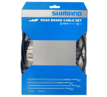 Комплект тросов и рубашек тормоза шоссе Shimano с покрытием SIL-TEC