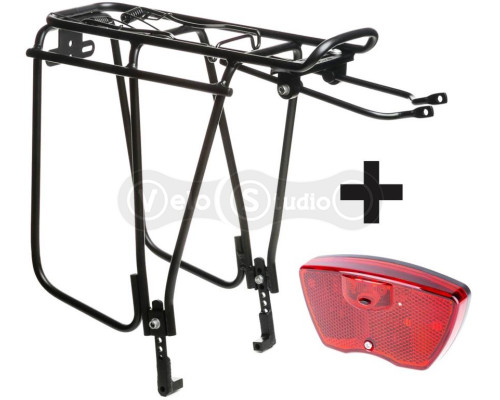 Багажник ONRIDE Trunk 26˝-29˝ для дисковых тормозов черный с задним светом Lug