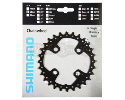 Зірка шатунів Shimano FC-M675 SLX 28 зубів 10 швидкостей