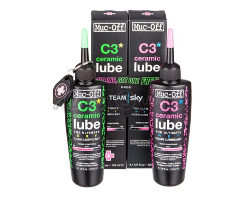 Мастило ланцюга Muc-Off C3 Ceramic Dry + Wet Lube 120 ml + ліхтарик
