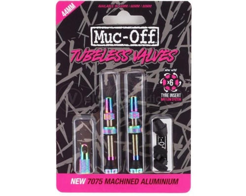 Бескамерный ниппель MUC-OFF Tubeless V2 44 мм бензиновый - 2 штуки