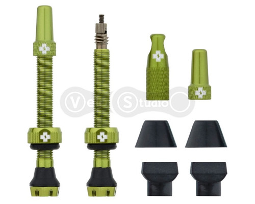 Безкамерний ніпель MUC-OFF Tubeless V2 44 мм зелений - 2 штуки