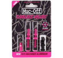 Безкамерний ніпель MUC-OFF Tubeless V2 44 мм рожевий - 2 штуки