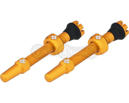 Бескамерный ниппель MUC-OFF Tubeless V2 44 мм золотой - 2 штуки