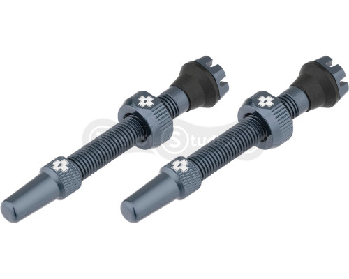 Безкамерний ніпель MUC-OFF Tubeless V2 44 мм сірий - 2 штуки