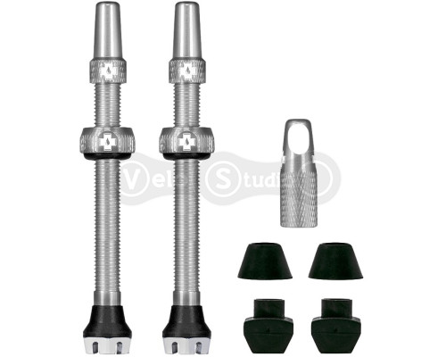 Бескамерный ниппель MUC-OFF Tubeless V2 60 мм серебристый - 2 штуки