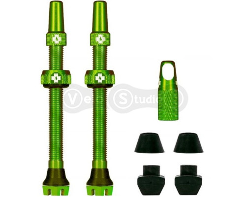 Бескамерный ниппель MUC-OFF Tubeless V2 60 мм зелёный - 2 штуки