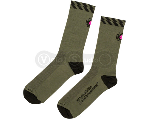 Вело носки Muc-Off MTB Technical Riders зелёные L (44-46 размер)