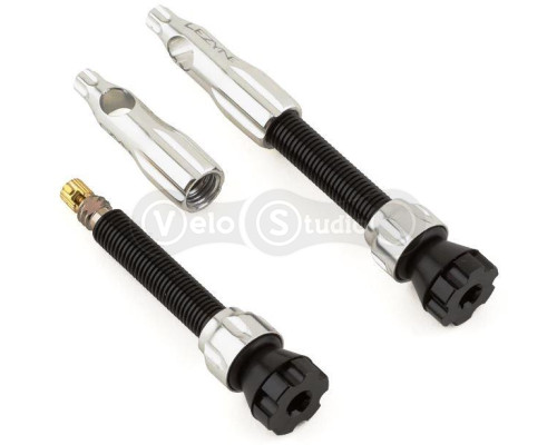 Безкамерний ніпель Lezyne CNC TLR Valve 44 мм сріблястий - 2 шт