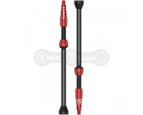 Бескамерный ниппель Lezyne CNC TLR Valve 80 мм красный - 2 шт