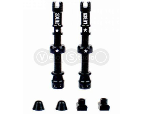 Бескамерный ниппель Juice Lubes чёрный 48 мм - 2 штуки