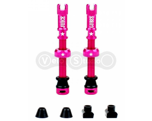 Бескамерный ниппель Juice Lubes розовый 48 мм - 2 штуки