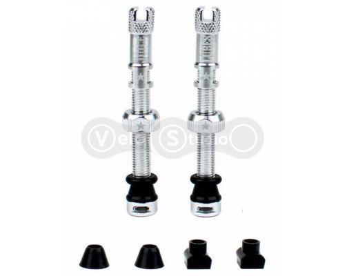 Безкамерний ніпель Juice Lubes сріблястий 48 мм - 2 штуки