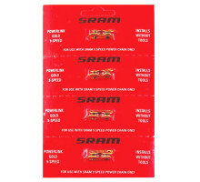 Замок цепи SRAM PowerLock 9 скоростей, золото, 4 штуки