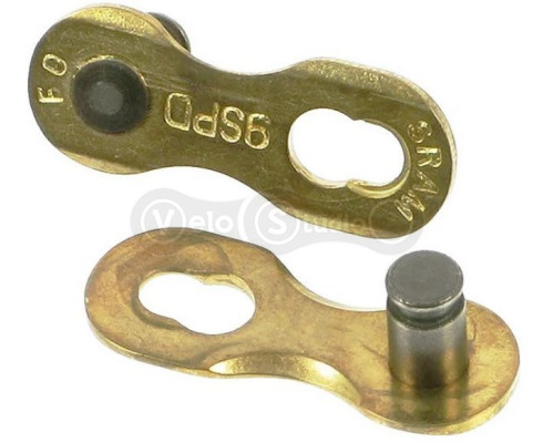 Замок ланцюга SRAM PowerLock 9 швидкостей, золото, 4 штуки