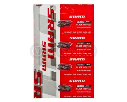 Замок цепи SRAM PowerLock 10 скоростей, чёрный, 4 штуки