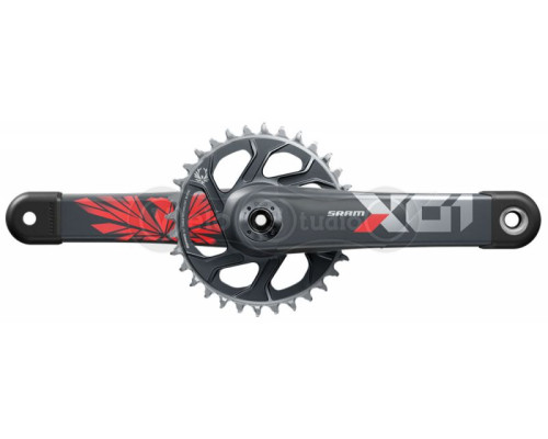 Шатуны SRAM X01 Eagle Boost 148 DUB 12s 165 w Direct Mount 32T X-SYNC 2 Chainring Lunar Oxy Red
