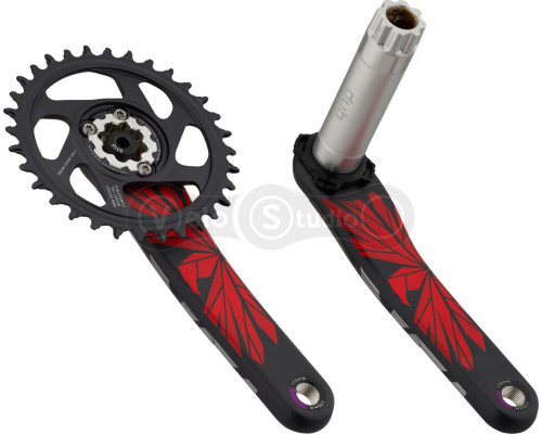 Шатуны SRAM X01 Eagle Boost 148 DUB 12s 165 w Direct Mount 32T X-SYNC 2 Chainring Lunar Oxy Red