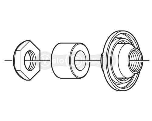 Конус задньої втулки Shimano FH-M590, лівий