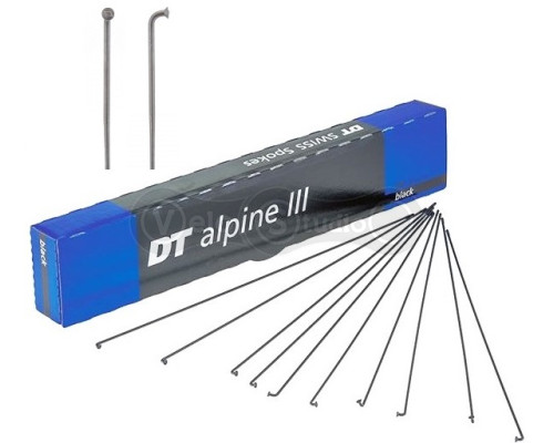 Спицы DT Swiss Alpine III Standard 2.0/1.8/2.34 mm 261mm чёрные 100шт