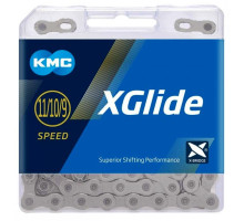 Цепь KMC X-Glide Grey Shimano Cues 9/10/11 скоростей., 126 звеньевв + замок