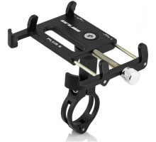 Тримач гаджета GUB PLUS 6 на кермо алюмінієвий з поворотним механізмом чорний