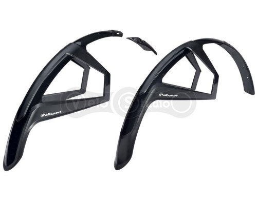 Комплект крыльев POLISPORT G-MUD GRAVEL 28 (50 мм) чёрные