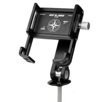 Держатель гаджета GUB G-90 алюминиевый в крышку рулевой, с поворотным механизмом, черный