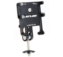 Тримач гаджета GUB G-95 алюмінієвий в кришку кермовий, з поворотним механізмом, чорний