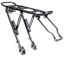 Багажник Kaiwei Carrier 20, на перья рамы, алюминий, черный, универсальный крепеж