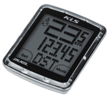 Велокомпьютер проводной KLS Duel 10 функций серый