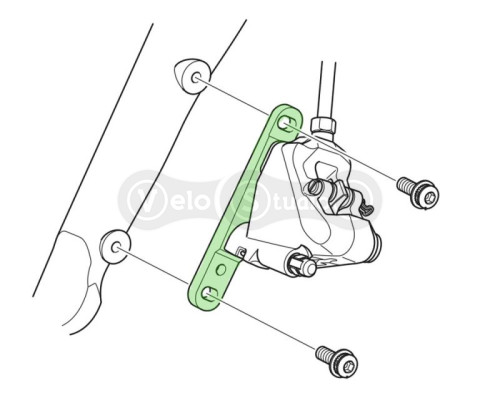 Адаптер Shimano BR-RS505 для дискових гальм шосе, передній, ротора 140мм