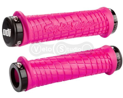 Грипси ODI Troy Lee Designs Signature MTB Lock-On Bonus Pack Pink w/ Black Clamps