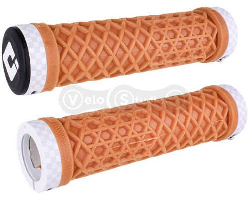 Грипсы ODI Vans® Lock-On Grips, Limited Edition, Gum with Checkerboard White Clamps